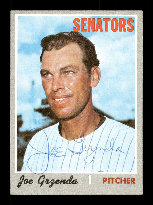 Joe Hicks Autographed 1962 Topps Card #428 Washington Senators SKU #169999  - Mill Creek Sports