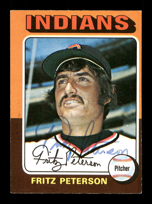 Fritz Peterson Autographed 1976 O-Pee-Chee Card #255 Cleveland Indians SKU  #169448 - Mill Creek Sports