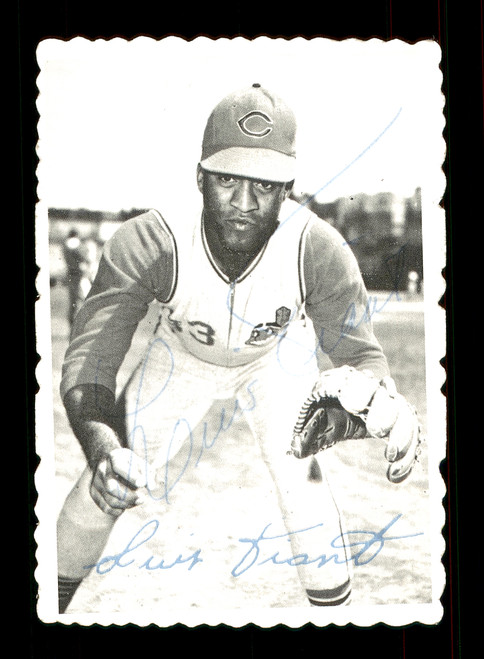 Luis Tiant Autographed 1969 Topps Deckle Edge Card #7 Cleveland Indians SKU  #172083 - Mill Creek Sports