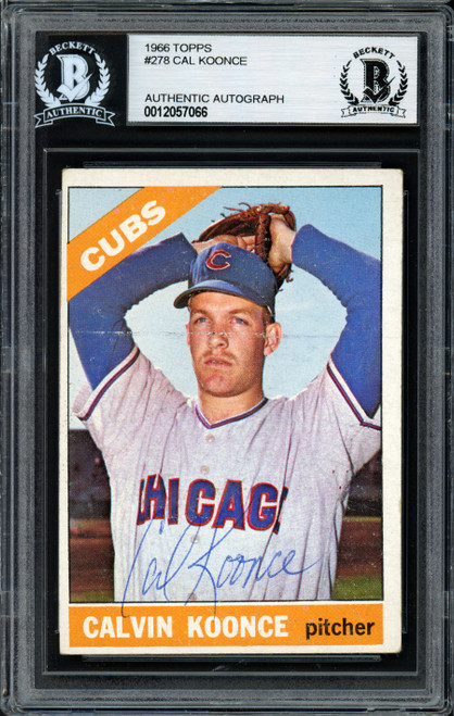 Cal Koonce Autographed 1965 Topps Card #34 Chicago Cubs Beckett BAS  #11493406 - Mill Creek Sports