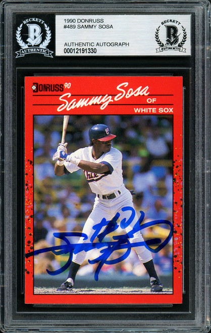 Sammy Sosa Signed Chicago White Sox 1990 Fleer Rookie Baseball