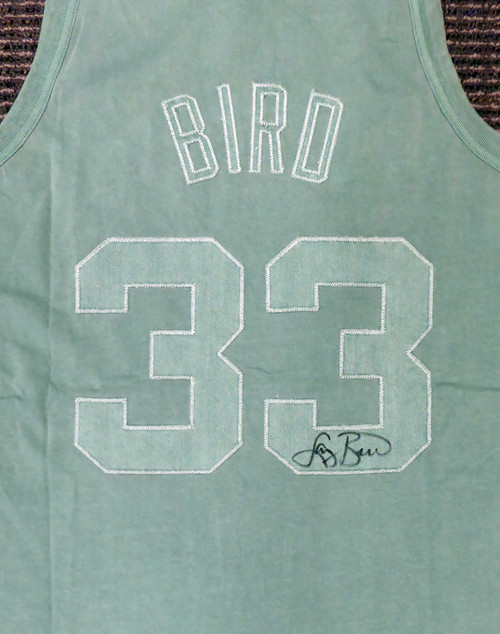 Boston Celtics Larry Bird Autographed Black Mitchell & Ness Gold Toile  Swingman Jersey Size L Beckett BAS Stock #177715 - Mill Creek Sports