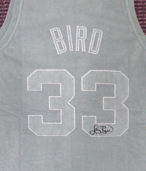 Autographed Larry Bird Jersey - Black Mitchell & Ness Gold Toile Swingman  Size XXL Beckett BAS Stock #177717