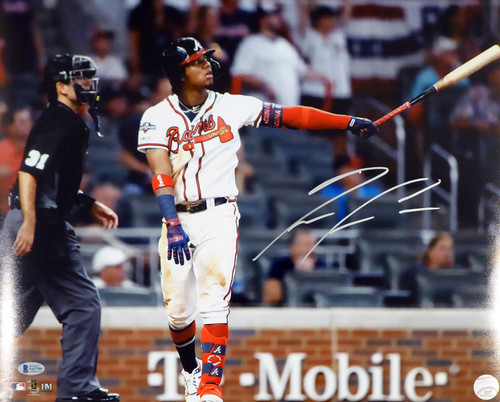 Ronald Acuna Jr. Signed Braves 16x20 Photo Inscribed MLB Debut 4