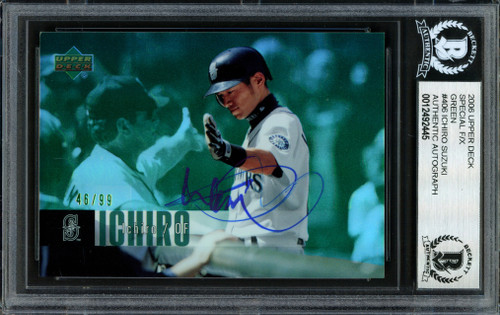 Ichiro Suzuki Autographed 2002 Upper Deck Vintage Card #50 Seattle