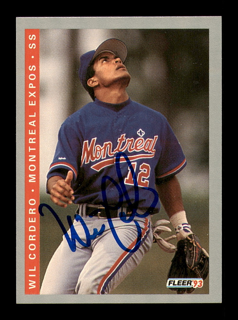 DJ CELORY WORLD CELO CUP 1994-2001 直筆サイン Wil Cordero Autographed 1993 Fleer Card #73 Montreal Expos SKU