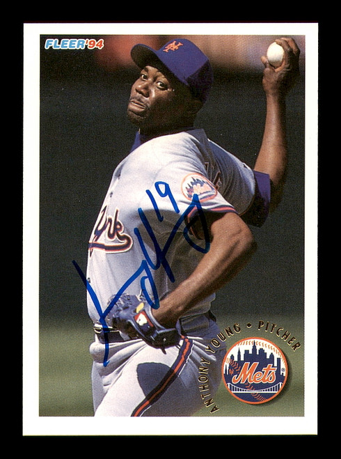 Anthony Young Autographed 1993 Donruss Card #14 New York Mets SKU