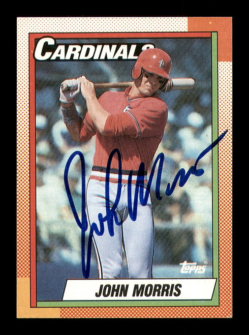 John Morris Autographed 1988 Topps Card #536 St. Louis Cardinals SKU #183718