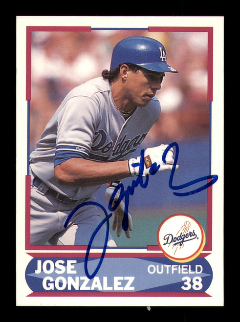 Jose Gonzalez Autographed Signed 1990 Donruss Card #314 Los