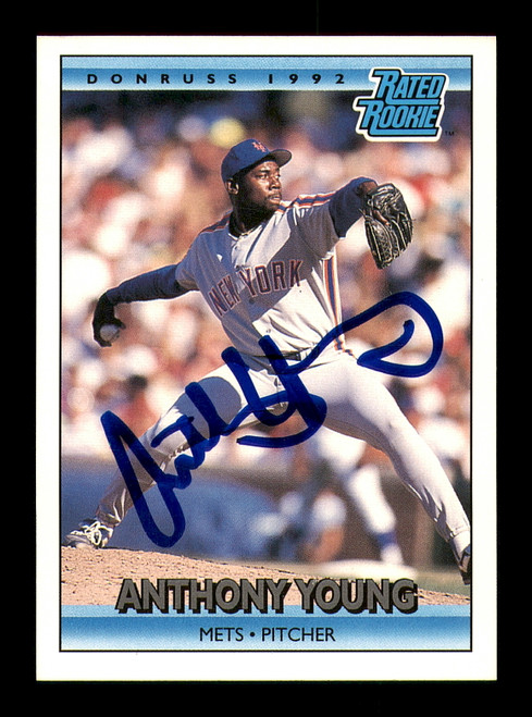 Anthony Young Autographed 1993 Donruss Card #14 New York Mets SKU