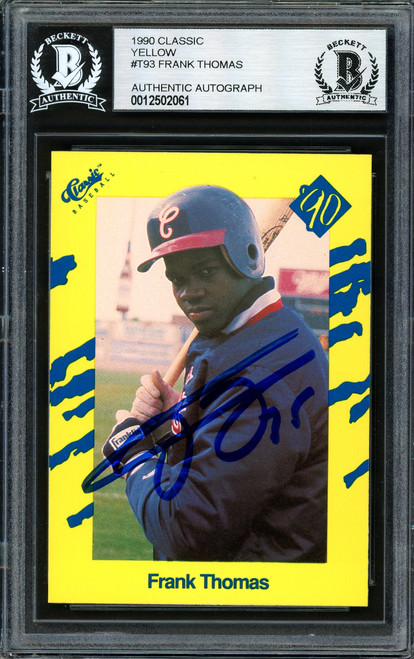 Frank Thomas 1990 Fleer Update Autograph Rookie Card #U87 BAS 10