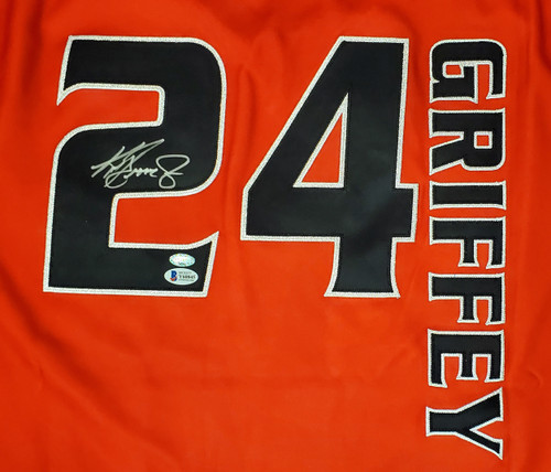 Seattle Mariners Ken Griffey Jr. Autographed Red Authentic Mitchell & Ness  1997 All Star Game Jersey Size XL Jackie Robinson Patch Beckett BAS Witness  Stock #212470 - Mill Creek Sports