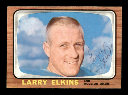 Johnny Baker Autographed 1966 Topps Card #47 Houston Oilers Beckett BAS  #10540282 - Mill Creek Sports