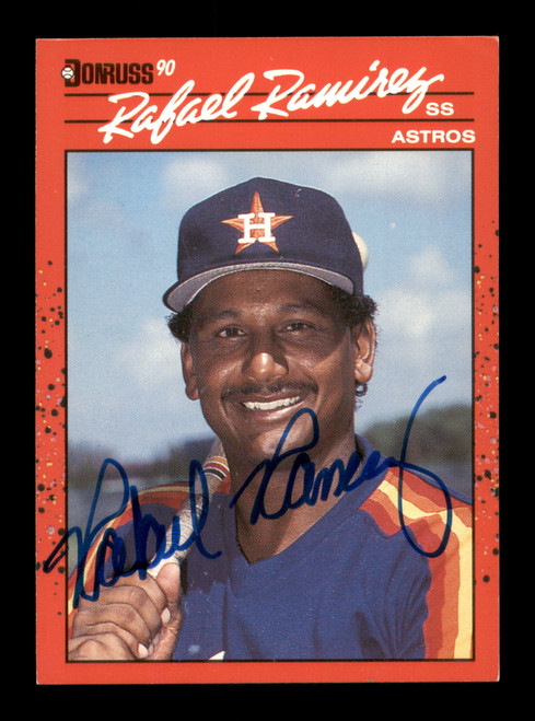 Rafael Ramirez Autographed Signed 1989 Fleer Card #365 Houston