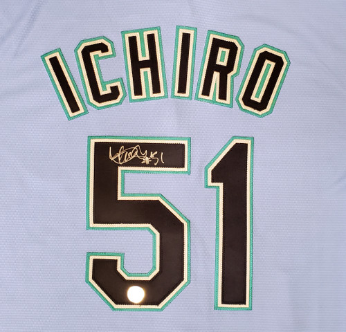 Seattle Mariners Ichiro Suzuki Autographed Light Blue
