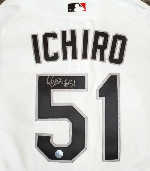 Autographed Seattle Mariners Ichiro Suzuki Fanatics Authentic Blue Majestic Authentic  Jersey - Signed on Jersey