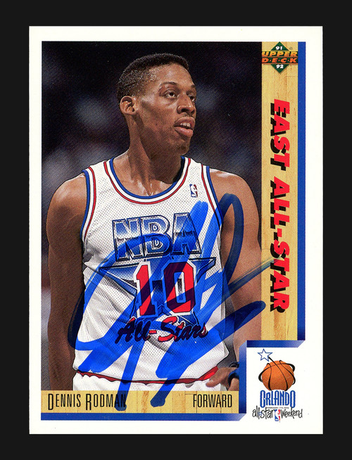 Dennis Rodman Autographed 1991-92 Upper Deck Card #457 Detroit Pistons  Stock #190468 - Mill Creek Sports
