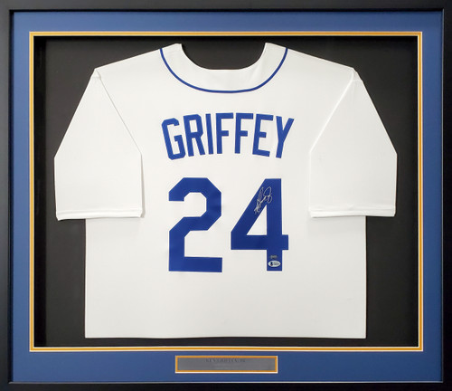 Ken Griffey Jr. Signed Framed Mariners Majestic Baseball Jersey