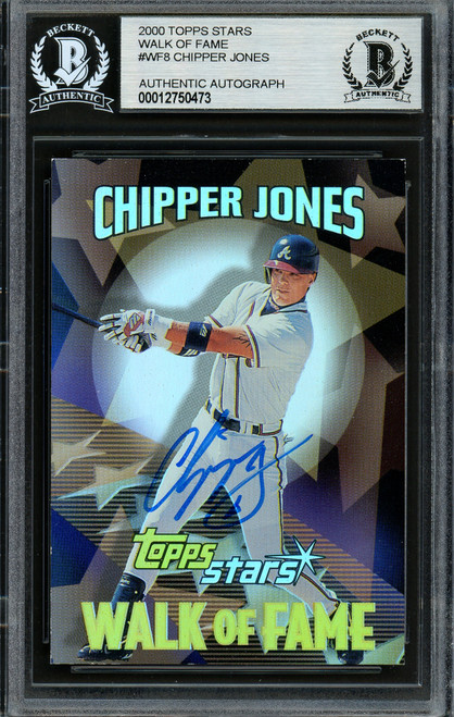 Chipper Jones Autographed 1996 Topps Gallery Card #100 Atlanta Braves  Beckett BAS #12750404 - Mill Creek Sports