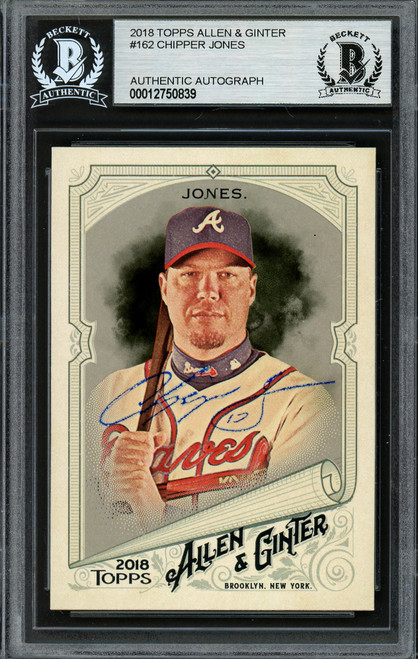 Chipper Jones Autographed 2007 Topps Fan Favorite Card #FF24 Atlanta Braves  Beckett BAS Stock #195974 - Mill Creek Sports