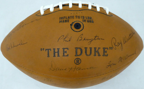 1968 Green Bay Packers Team Autographed Football With 48 Total Signatures  Including Bart Starr PSA/DNA #AI02203 - Mill Creek Sports