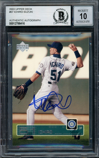 Ichiro Suzuki Autographed 2003 Upper Deck Card #67 Seattle