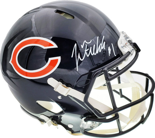 JUSTIN FIELDS Autographed Chicago Bears Flash Full Size Speed Helmet  BECKETT - Game Day Legends