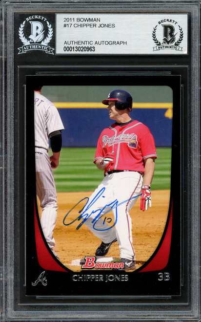 Chipper Jones Autographed 2003 Bowman Heritage Card #71 Atlanta Braves  Beckett BAS #12750519 - Mill Creek Sports