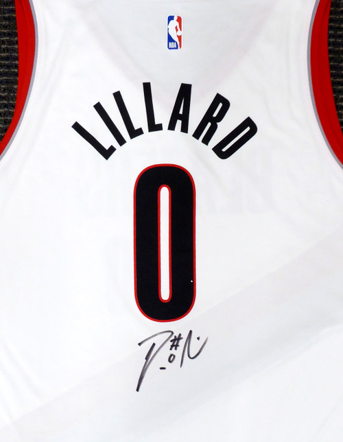 Damian Lillard Autographed Portland Swingman Jersey The Shot Logo