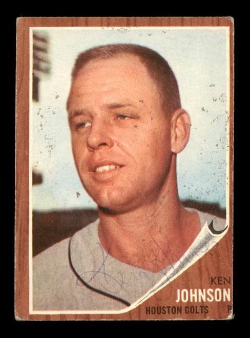 Harry Craft Autographed 1962 Topps Card #12 Houston Colt .45's (Creases)  SKU #162273 - Mill Creek Sports
