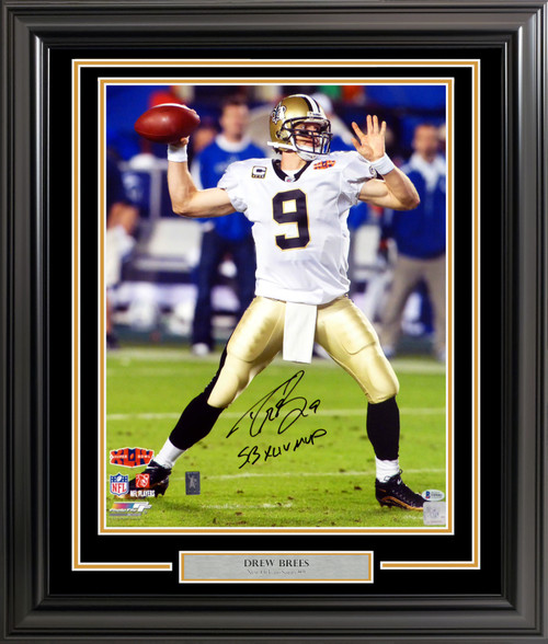 Drew Brees Autographed Framed 16x20 Photo New Orleans Saints 