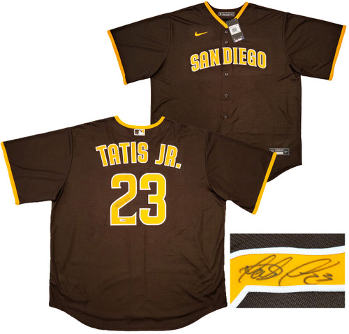 Fernando Tatis Jr. Signed Custom Brown Slam Diego Baseball Jersey