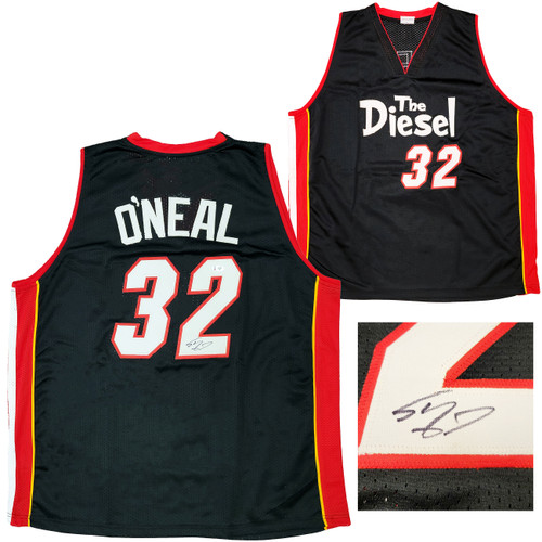 Miami Heat Shaquille Shaq O'Neal Autographed White Jersey The Diesel  Beckett BAS Stock #202308