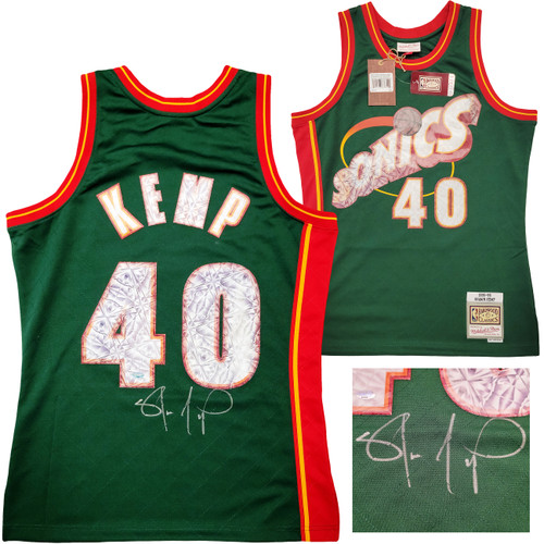 Seattle Supersonics Shawn Kemp Autographed Framed Green & Red Jersey MCS  Holo Stock #206944 - Mill Creek Sports