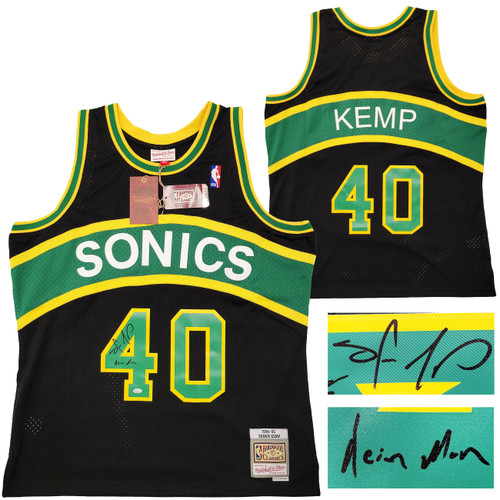 Shawn Kemp Autographed All Star Mitchell & Ness White Basketball Jersey  (XL) - BAS