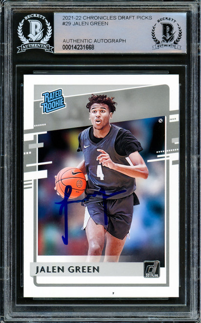 Jalen Green Autographed 2021-22 Donruss Rated Rookie Card #29