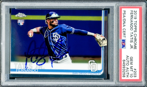 2019 TOPPS Chrome Fernando Tatis JR. Pink Refractor GRADED