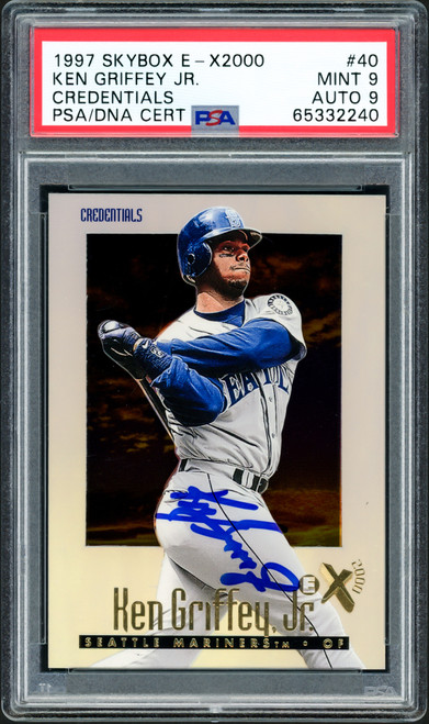 Ken Griffey Jr. Autographed 1999 SPX Winning Materials Card #JR Seattle  Mariners BGS 9 Auto Grade