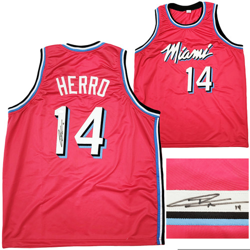 Tyler Herro Heat Signed Pink Miami Vice Specialty Style Jersey (JSA CO –