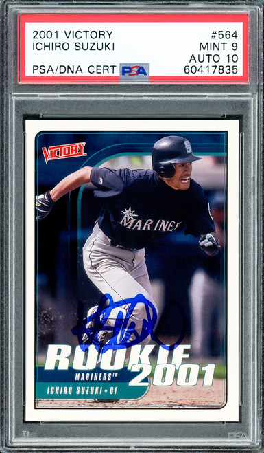 Ichiro Suzuki Autographed 2001 MLB Showdown National Promo Rookie Card #169  Seattle Mariners PSA 9 Auto Grade Gem Mint 10 PSA/DNA Stock #207392