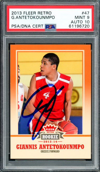 Giannis Antetokounmpo Autographed 2013 Fleer Retro Rookie Giannis Antetokounmpo Autographed 2013 Fleer Retro Rookie
