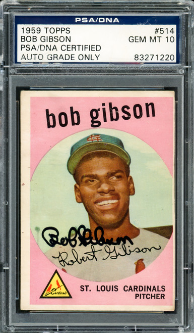 Bob Gibson Autographed and Framed St Louis Cardinals Jersey