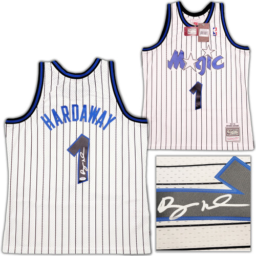 Penny Hardaway Signed Tie Dye Magic Mitchell Ness Swingman Basketball Jersey  PSA