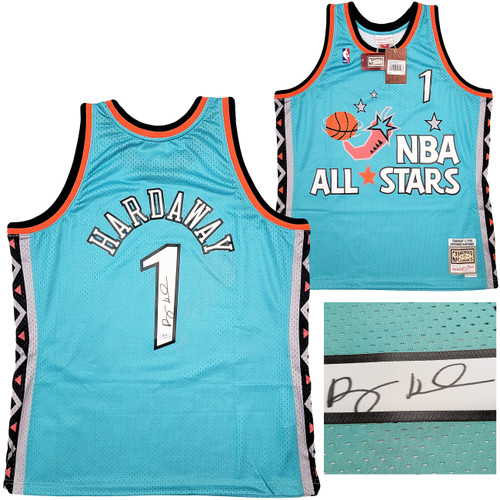 Orlando Magic Anfernee Penny Hardaway Autographed Teal Authentic Mitchell &  Ness All Star Game Feb 11,1996 Hardwood Classic Swingman Jersey Size L