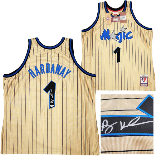 Penny Hardaway Autographed Orlando White Pinstripe Basketball Jersey B –  Golden Autographs