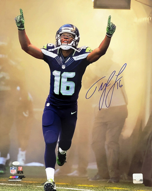Tyler Lockett Autographed Framed 8x10 Photo Seattle Seahawks Color Rush  Green MCS Holo Stock #210976