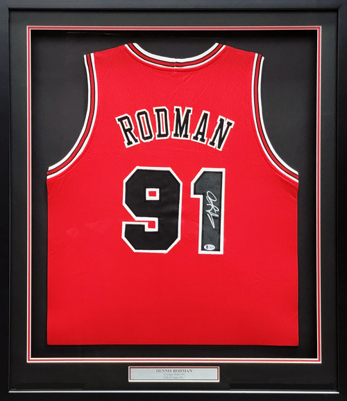 Chicago Bulls Dennis Rodman Autographed Black Jersey JSA Stock #215736 -  Mill Creek Sports