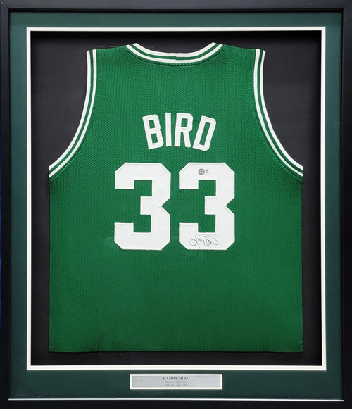 Larry Bird Autographed and Framed Green Boston Celtics Jersey - Beautifully  Matted and Framed - Hand Signed By Bird and Certified Authentic by Beckett