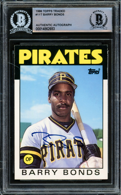 1986 Topps Traded Barry Bonds Rookie Pirates #11t Beckett 9 Mint