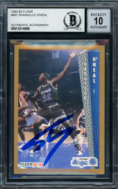 Shaquille O Neal Autographed 1992 Fleer Ultra Rookie Card PSA Certifie -  All Sports Custom Framing